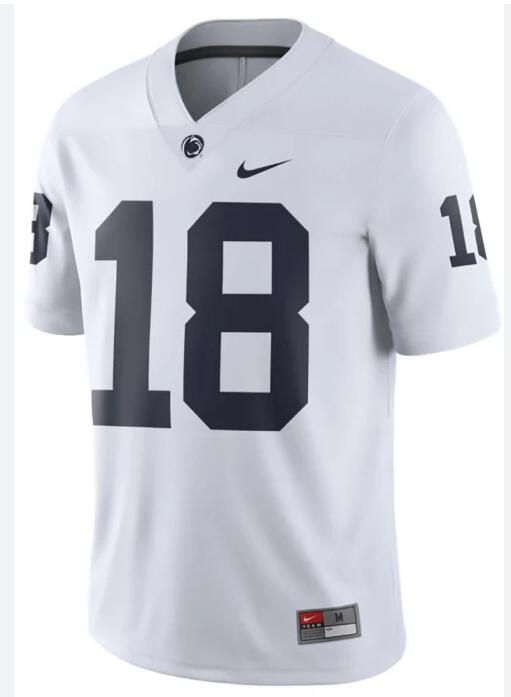 NCAA Youth Penn State Nittany Lions #18 white Football Jersey->customized ncaa jersey->Custom Jersey